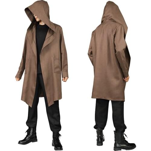 Halloween Medieval Hooded Costume Cosplay Witch Wicca Vampire Halloween coat Wizard Costume Costume Dress Coats Ancient Clothing