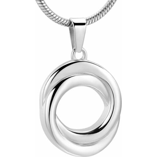 Stainless Steel Circle of Life Cremation Pendant Memorial Necklace for Ashes Holder Urn Keepsake