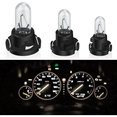 100pcs T4.7 T4.2 T3 12V Car Interior Instrument Light Bulbs Auto Dashboard Lamps Air Conditioning Button Indicator Light White