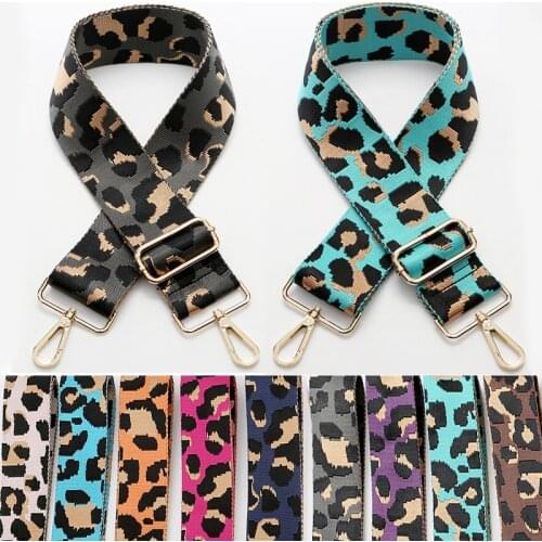 Leopard Bag Strap Handbag Belt Wide Shoulder Bag Strap Replacement Strap Accessory Bag Part Adjustable Belt For Bag 130cm