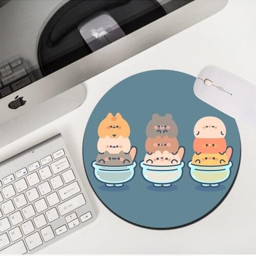 MRGLZY Drop Shipping Hot Sale Mouse Pad Cartoon Girl heart Small MousePads PC Gaming Accessories 20X20/22X22CM Rubber Desk Mat