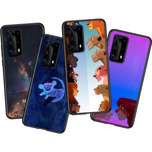 The Lion King Simba Soft TPU Silicone For Huawei P40 P30 P20 Pro P10 P9 P8 Lite RU E Mini Plus 2019 2017 Black Phone Case
