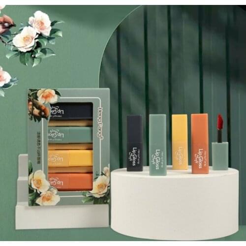 4 Colors Matte Lipstick Set Makeup Long-lasting Lip Gloss for Lips Waterproof Moisturizer Beauty Set Cosmetics блеск для губ