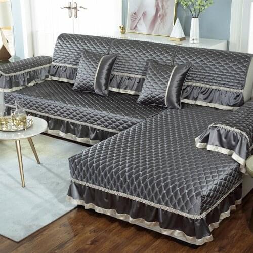 New Crystal Velvet Thicken Sofa Cushion Sofa Cover Sofa Towel Couch Cover Seat Cover for Living Room Corner Sofa Towel