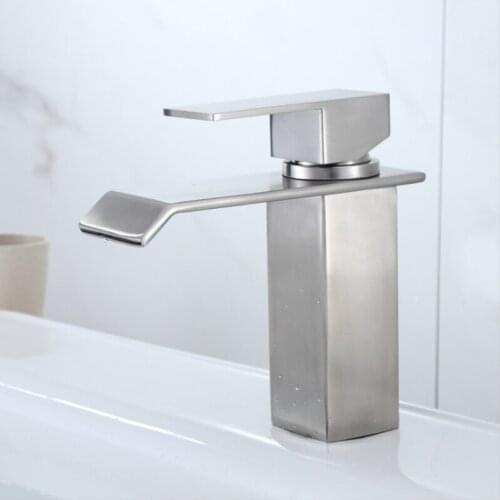 New Basin Faucet Mixer Cold and Hot Water Taps Brush Sink Faucet Single Handle Sink Mixer waterfall Tap