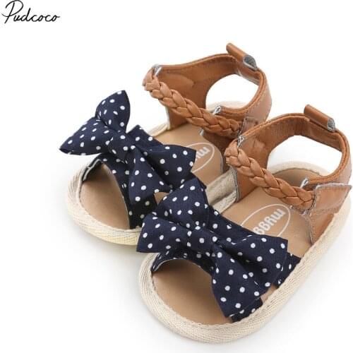 Pudcoco Toddler Baby Girls Kids Shoes Summer Canvas Princess Bow 3 Style Shoes Sandals Helen115