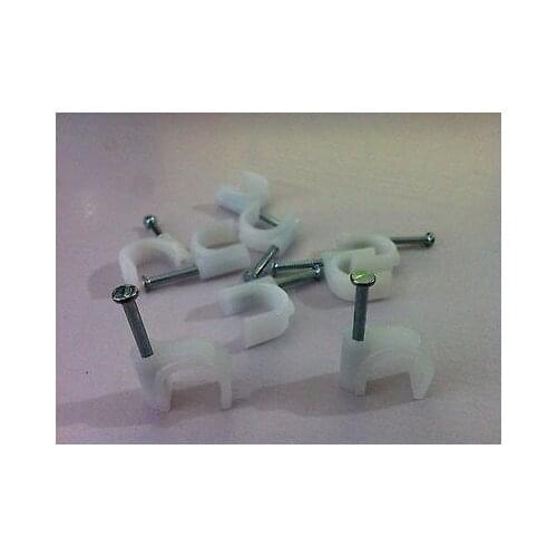 50pcs 18mm Diameter Plastic Circle Cable Nail Clips