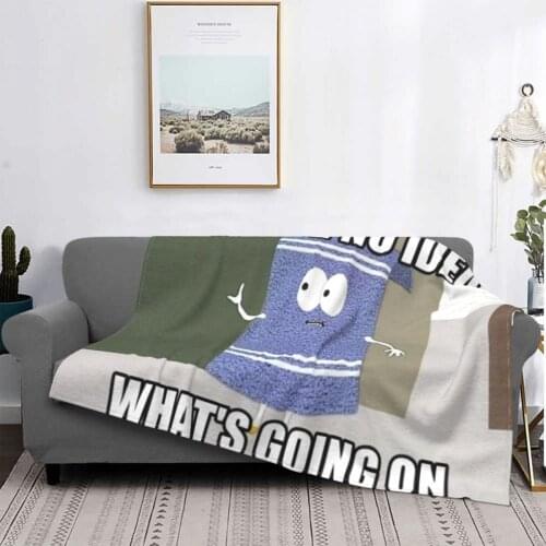 Southpark Towelie No Idea 2045 Blanket Bedspread Bed Plaid Blanket Custom Towel Beach Winter Blankets