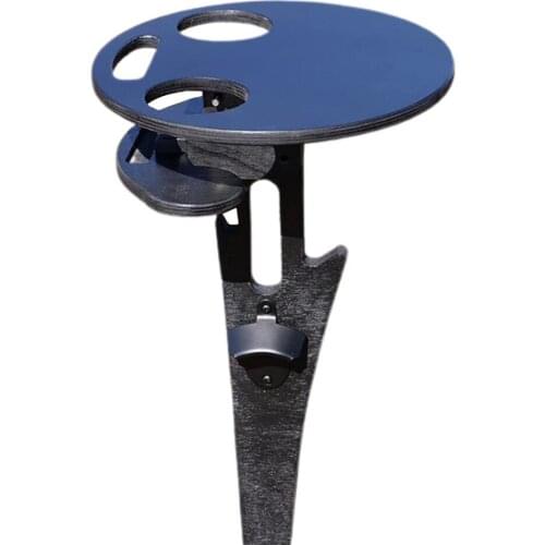 Wine Glass Rack Folding Table With Foldable Round Desktop Easy To Carry Mini Wooden Portable Outdoor Beach Picnic Camping Tables