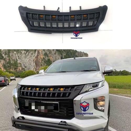 Front bumper replacement grill car styling accessories fit for 2019+ Mitsubishi Triton L200 high quality ABS front racing grille
