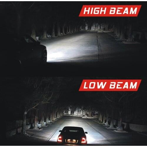Super Bright H4 LED Lights 100W Lamp 1 Pair Headlight C6 8000K 12000LM