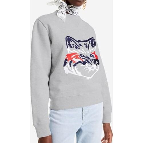 Ladies Autumn O-Neck Fashion High Quality Cotton Embroideral Sweatshirt Female Brand Loose Pullovers Women Slim New Top ML007