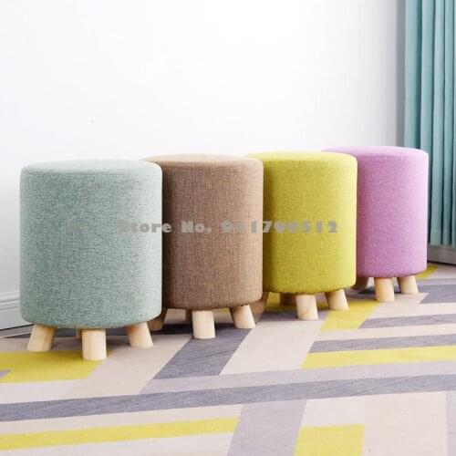 Solid wood stool clothing store fitting room four-legged stool modern minimalist dressing table small bench dressing room desk