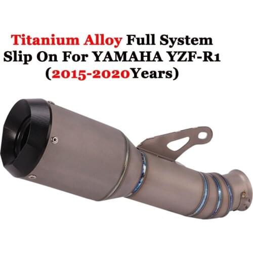 Slip On For YAMAHA YZF-R1 2020 2019 2018 Motorcycle GP Exhaust Esacape Moto Modified Laser Titanium Alloy Muffler Mid Link Pipe