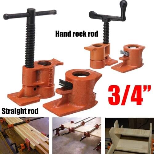 3/4 Inch Heavy Duty Pipe Clamp for Woodworking Wood Gluing Pipe Clamp Steel Cast Iron Pipe Clamp Fixture Carpenter Hand Tool