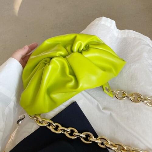 Shangxin Yunduo bag female 2021 summer new Korean version net fold chain dumpling bag Single Shoulder Messenger Bag trend