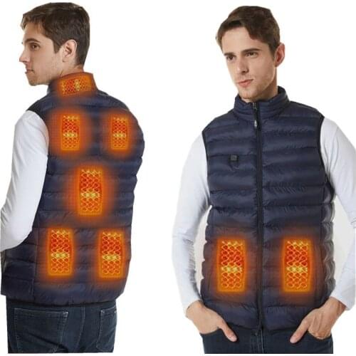 Heated Vest 2/8/9 Areas Heating Jacket Winter Usb Rechargeable Heater Hunting Vest Chaqueta men Heating Vest for Outdoor