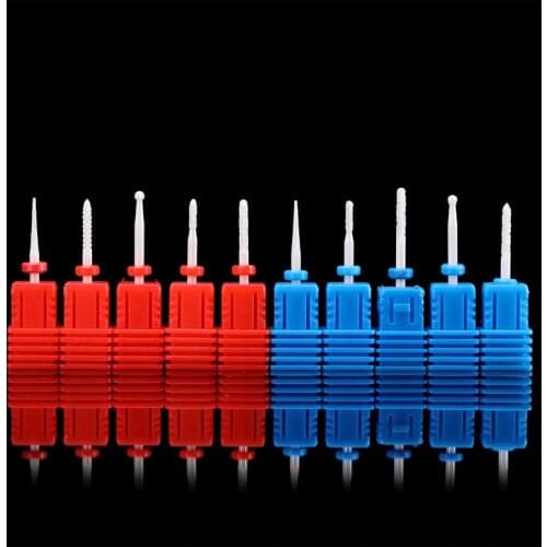 3/32" Ceramic Nail Drill Bit For Electric Machine Milling Cutter For Manicure Pedicure File Reinforce Nail Art Polishing Remove