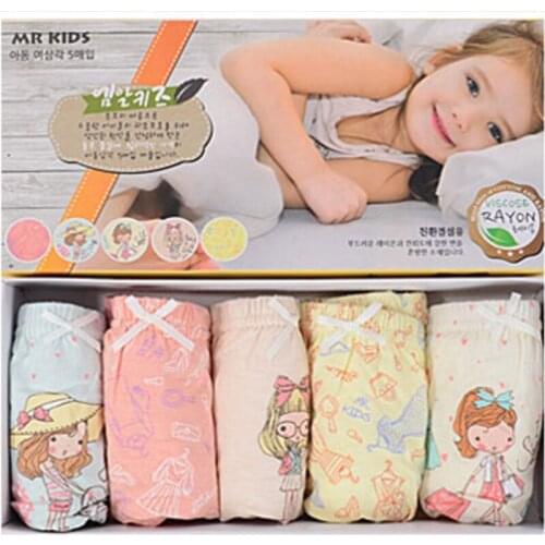 5 PCS/Lot Panties for Girls Baby Underwear Kids Panties for 2-11 Years Girls Toddler Children Cotton Underpants Briefs Hot Sale