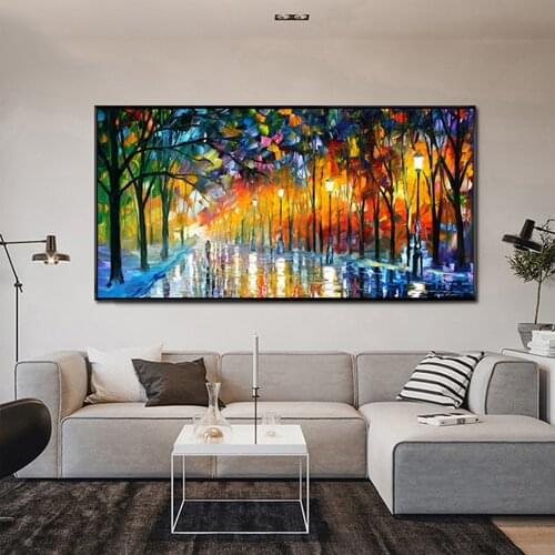 DIY diamond embroidery Landscape full square round diamond painting cross stitch kits 5D mosaic Rain Light stickers N891