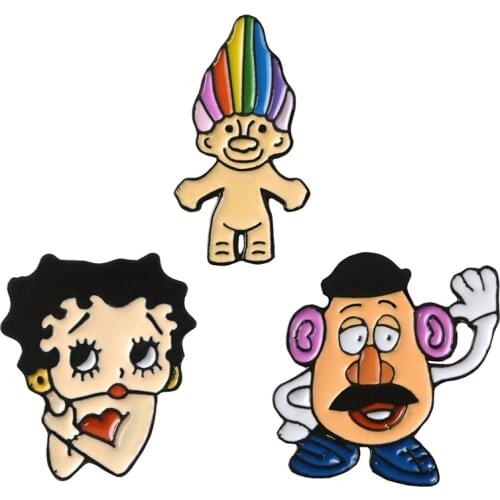 Anime Badges Cartoons Pins Enamel Brooches For Women Cute Metal Lapel Pins Anime Brooch Enamel Badges Womens Brooch On Clothes