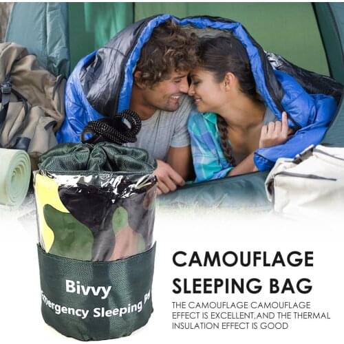 Emergency Sleeping Bag Waterproof Ultralight Bivy Sack Survival Sleeping Bag For Summer Outdoor Hiking Camping Sleeping Bag