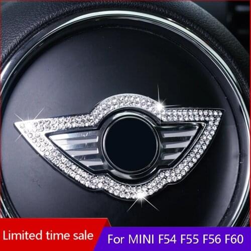 Car Steering Wheel Center decoration Sticker Interior Accessories For MINI Cooper Countryman F60 F54 F55 F56 R60 Car Styling