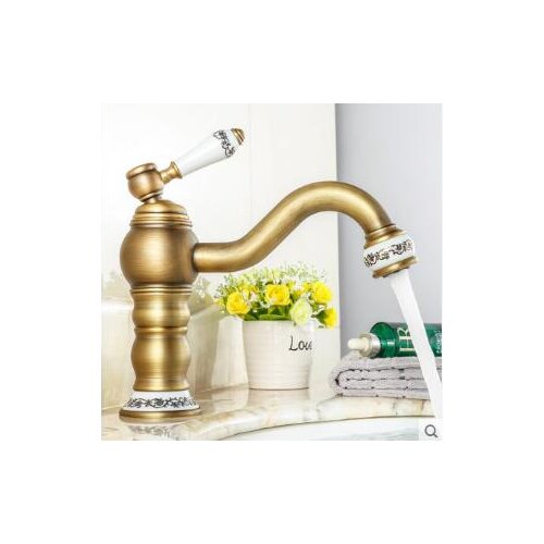 Free Shipping Retro Antique Basin Faucet Bathroom Sink Faucet Ceramic handle Luxury Basin Mixer Sink faucet Tap Brass Water Tap
