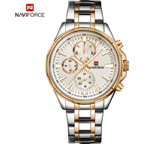 2021NewNAVIFORCE Top Luxury Brand Watches Men Business Fashion Mens Watches Stainless Steel Week Display Male Clock Relogio Masc