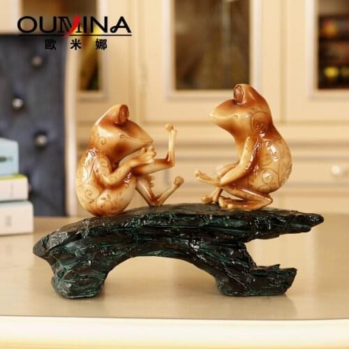 Oumina Resin Arts And Crafts Frog Style Lovers Frog Goods For Display Rather Than For Use Home Furnishing The Chamber Ornament