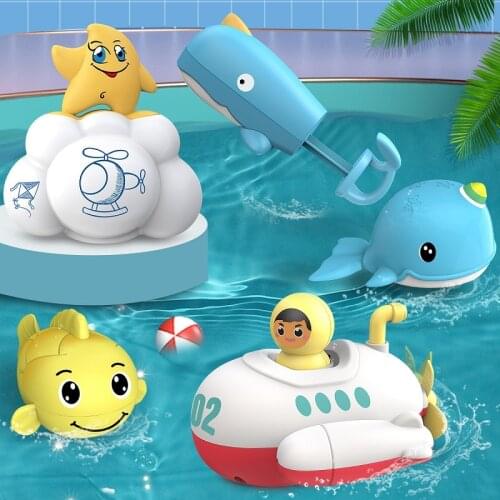 Baby Shower Toy Cute Model Classic Clockwork Water Toy Childrens Swimming Pool Bathroom Fun Gifts For Kids 2021 Latest