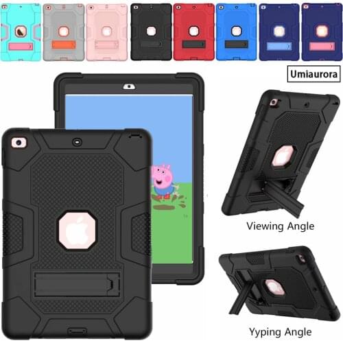 Kids Shockproof Tablet Cover for iPad Mini 5 Air 1 2 3 4 10.9 Pro 11 9.7 2018 6 7 8th Gen 10.2 Case Hard PC Silicone Stand Shell