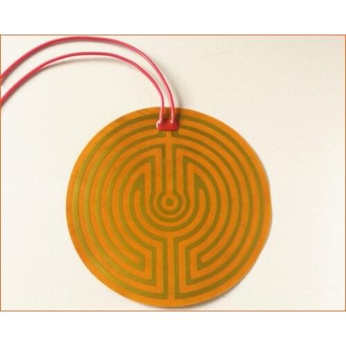 Dia 260mm 12V 50W Electrothermal film PI electric heat board 3D printing heater pad oil heater fleacible silicone heater element