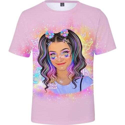 3D Tshirt Charli D'Amelio Print Women 's Clothing Summer Fashion Casual Short Sleeve Cool T Shirt Men Charli D'Amelio Streetwear