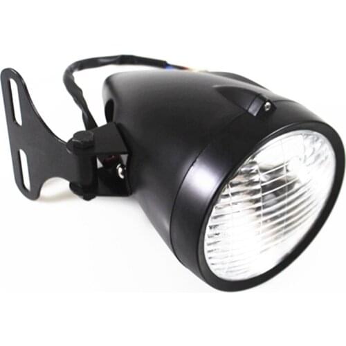 H4 12V Head Light Headlight Lamp w/Bracket Mount Motorcycle For Honda Kawasaki Yamaha Suzuki Custom