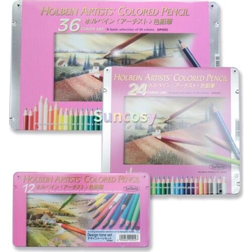 Holbein Artist op903 Colored Pencils 12 Colors Pastel Tone Set Oil Colored Pencils Set For Artist Professional Art Supplies