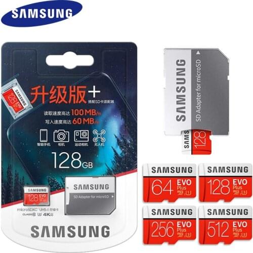 SAMSUNG Memory Card EVO Plus 128GB Class10 TF Card 32GB 64GB 256GB 512GB Micro SD card C10 microSDHC UHS-I U3 cartao de memoria