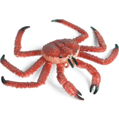 King Crab Animal Figure Collectible Toys Sea Animal Cognition Action Figures Kids Plastic Cement Toys