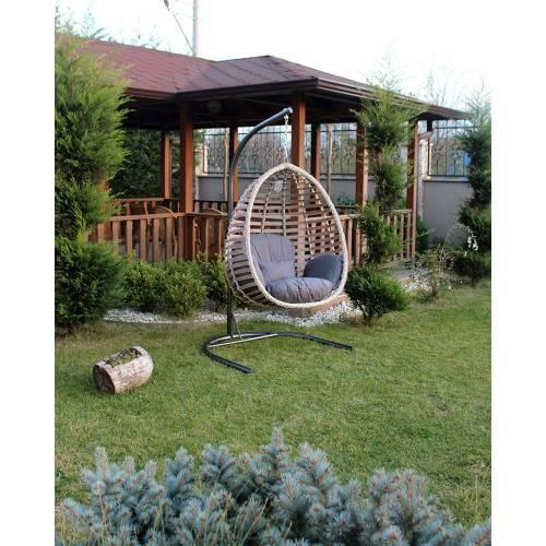 EminHome Rattan Knitted Swing Indoor Capi chair, rocking swing, garden chair, fashion puff minderli chair