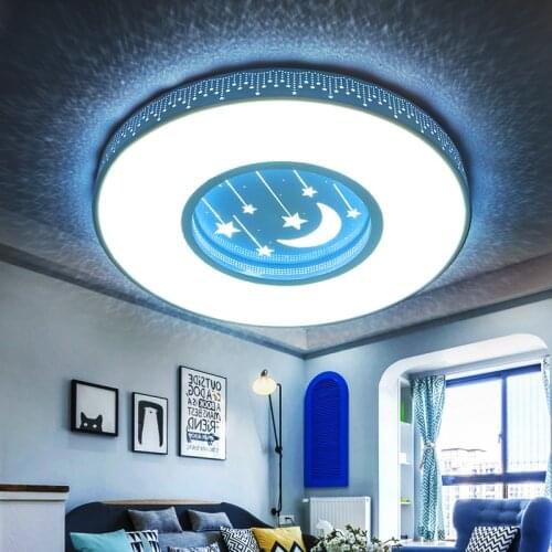 Childrens room lamp boy girl bedroom lamp cartoon ceiling lamp simple modern personality creative princess moon lighting