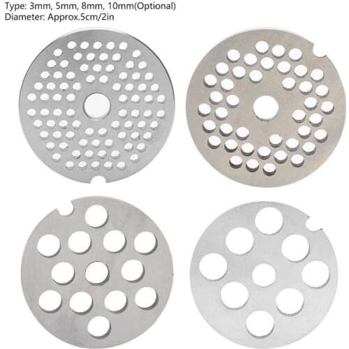Grinder Blade Stainless Steel Meat Grinder Blade Mincer Plate Disc Knife Replacement Accessories 3mm/5mm/8mm/10mm Meat Grinder