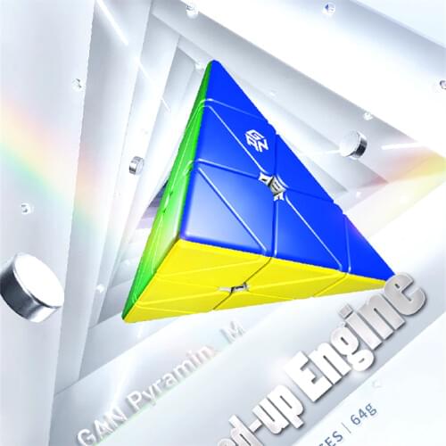 New GAN Pyramid Magnetic 3x3x3 Pyramid Cube Stickerless Enhanced Core Positioning Magnets Triangle Speed Gan cube Toys For Kids