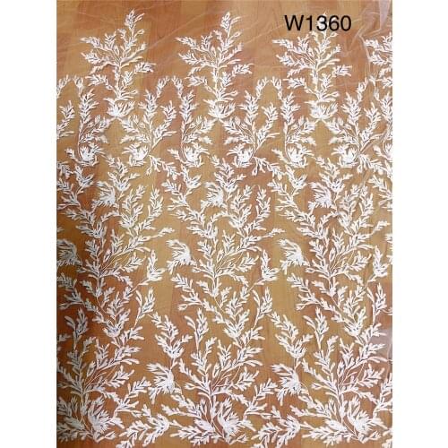 Latest Embroidery Designer Flower Designs Lace Fabric for Wedding Dress