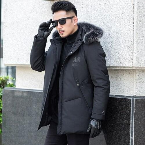 Duck Down Coat Winter Coat Men Fox Fur Collar Puffer Jacket Men Korean Warm Parka Doudoune Homme 5003 YY1310