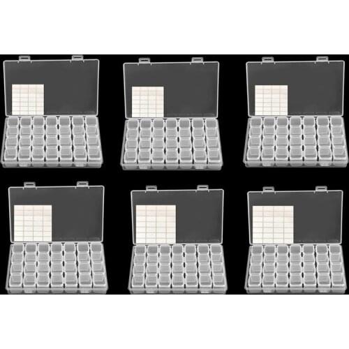 NEW sale 28 Slots Plastic Storage Box Diamond Painting kits Nail Art Rhinestone Tools Beads Boxes Case Organizer Holder