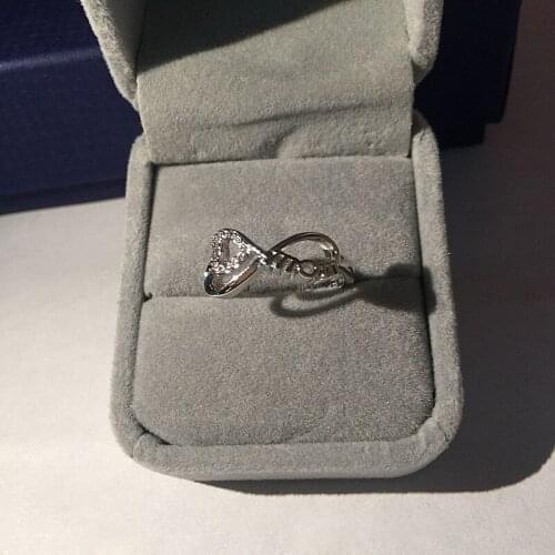 Simple Silver Color Womens Ring Mom Dad Ring Alloy Solid Color Unpatterned Ring Popular Jewelry Gift for Mother Rings for Women