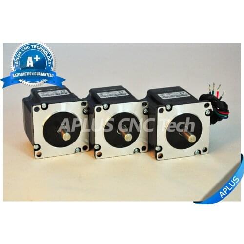 3 PCS NEMA 23 Stepper Motor, 155oz-in 56mm 3.0A, 1.8degree, 4wires