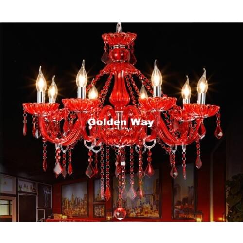 Modern Decorative Crystal Chandelier 8Lights D72cm Lustre Crystal Chandelier Lustres De Cristal Chandelier E14 LED AC Guaranteed