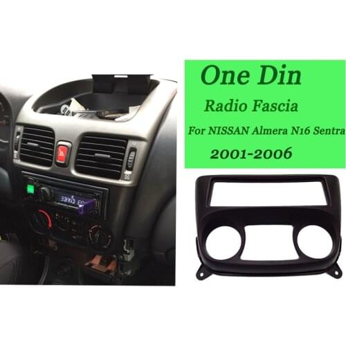 1Din DVD Stereo Fascia For Nissan Almera N16 2000-2006 Frame Panel Dash Install Trim Kit Face Surround Trim Kit