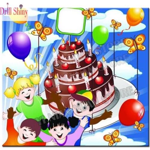 Drill shiny Full 5d Diy Diamond Painting Embroidery Cross Stitch kits Christmas cake Diamond Mosaic Needlework Art Decoration